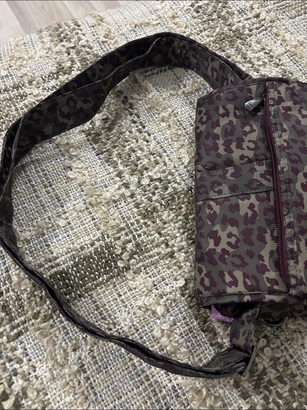 lug Olive and Plum Leopard Print Crossbody Bag - Picture 8 of 13